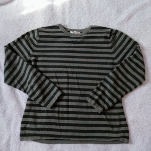 Men's Merona Striped Green Crewneck Sweater